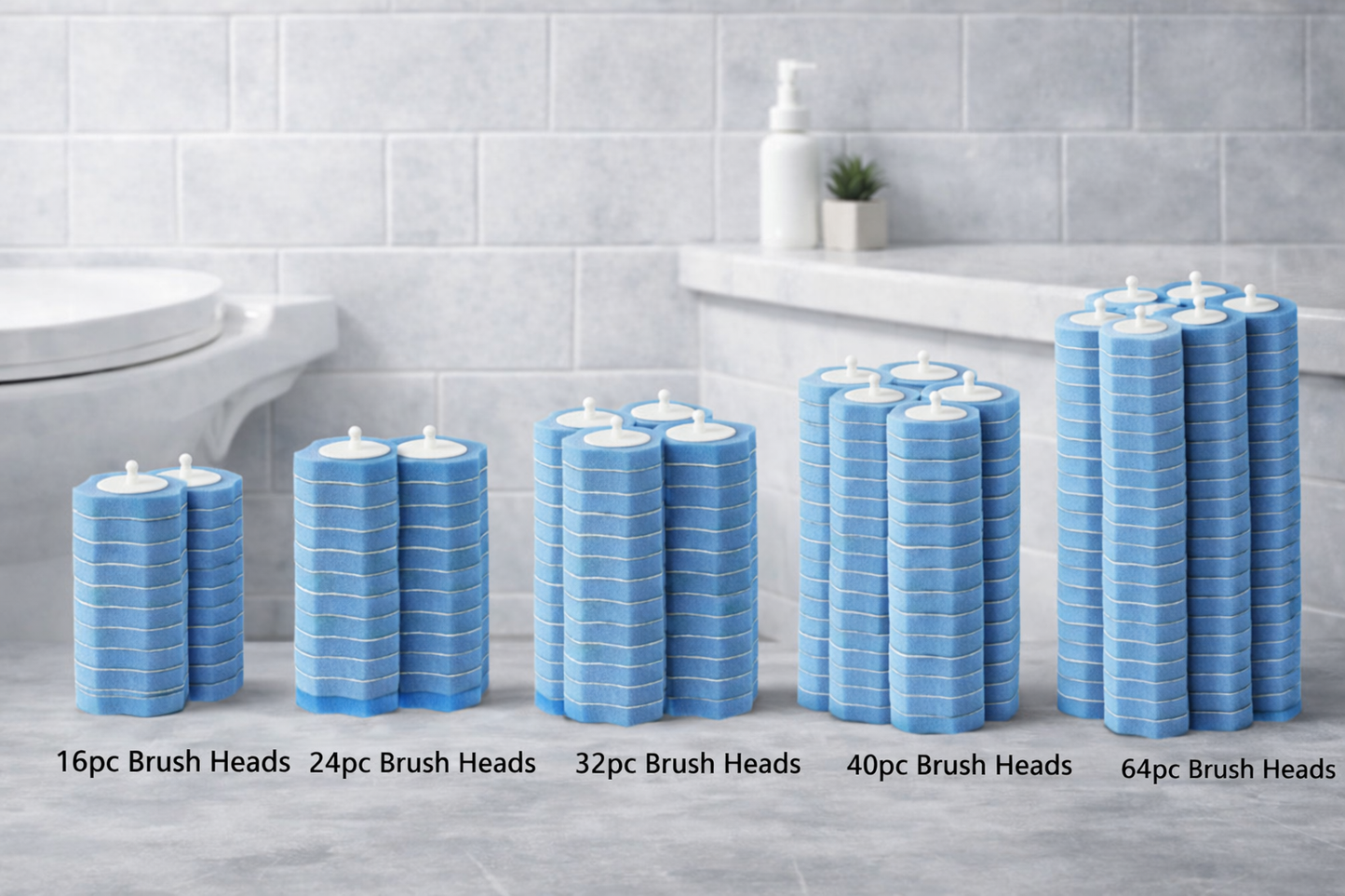 Modern Disposable Toilet Brush Set